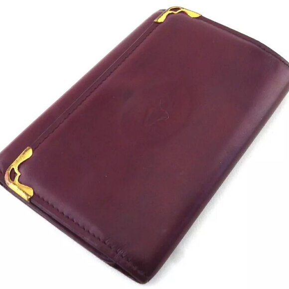 Cartier Key Case Masteline Boldeaux Leather Authentic Used - Picture 3 of 9